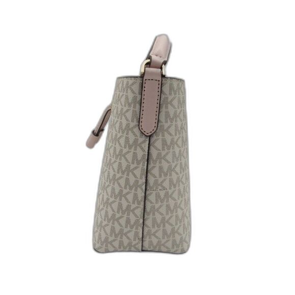 Michael Kors Suri Small Pink and Cream Logo Crossbody Bag - Picture 3 of 7